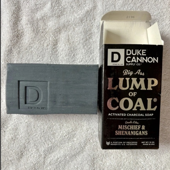 Lump of Coal Black Activated Charcoal Soap Duke Cannon Holiday Stocking Gag Gift - Picture 4 of 4